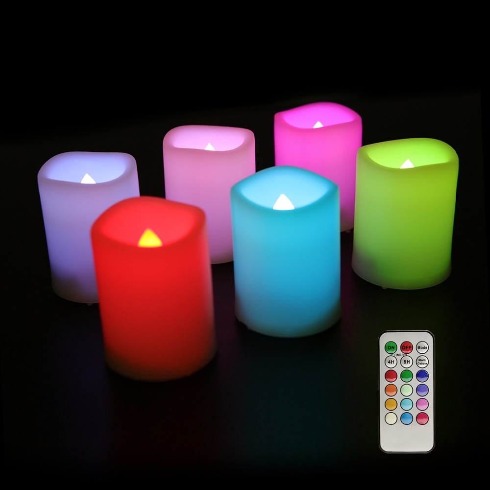 EverBrite 6PC LED Candles light Flameless Candles with Battery & Remote Control for Home Decoartion Party Wedding Xmas