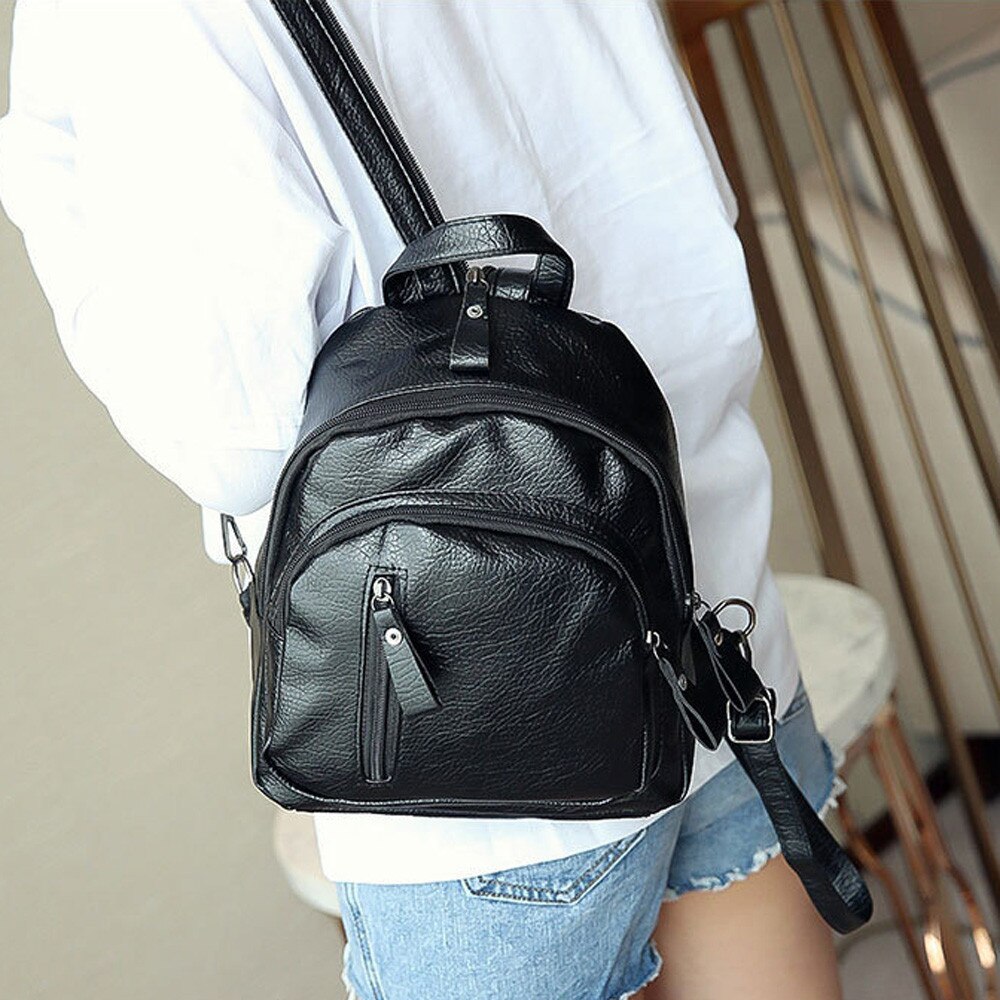 neue Frauen Rucksack Leder Anti-dieb Mädchen Multifunktions Schulter Bookbag Schule Tasche Nette Rucksack
