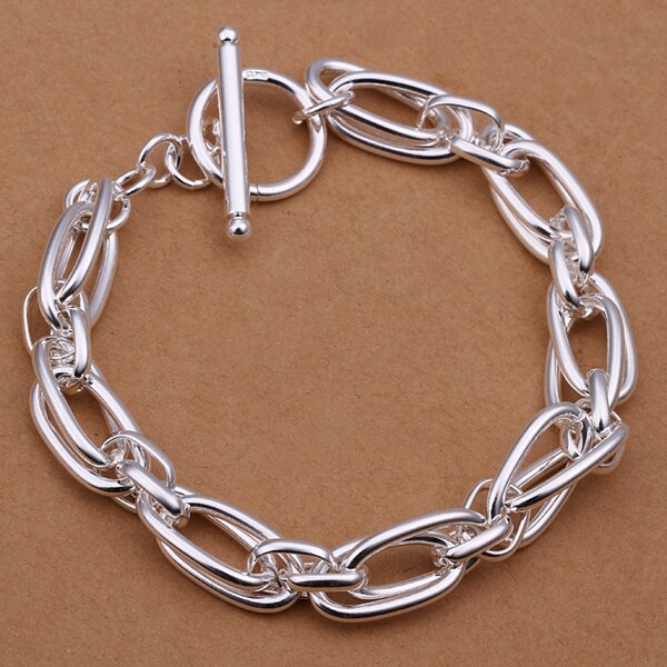 CharmHouse-Bracelet à chaîne à maillons en argent 925 Bracelets pour femme, accessoires Bijoux, , idée