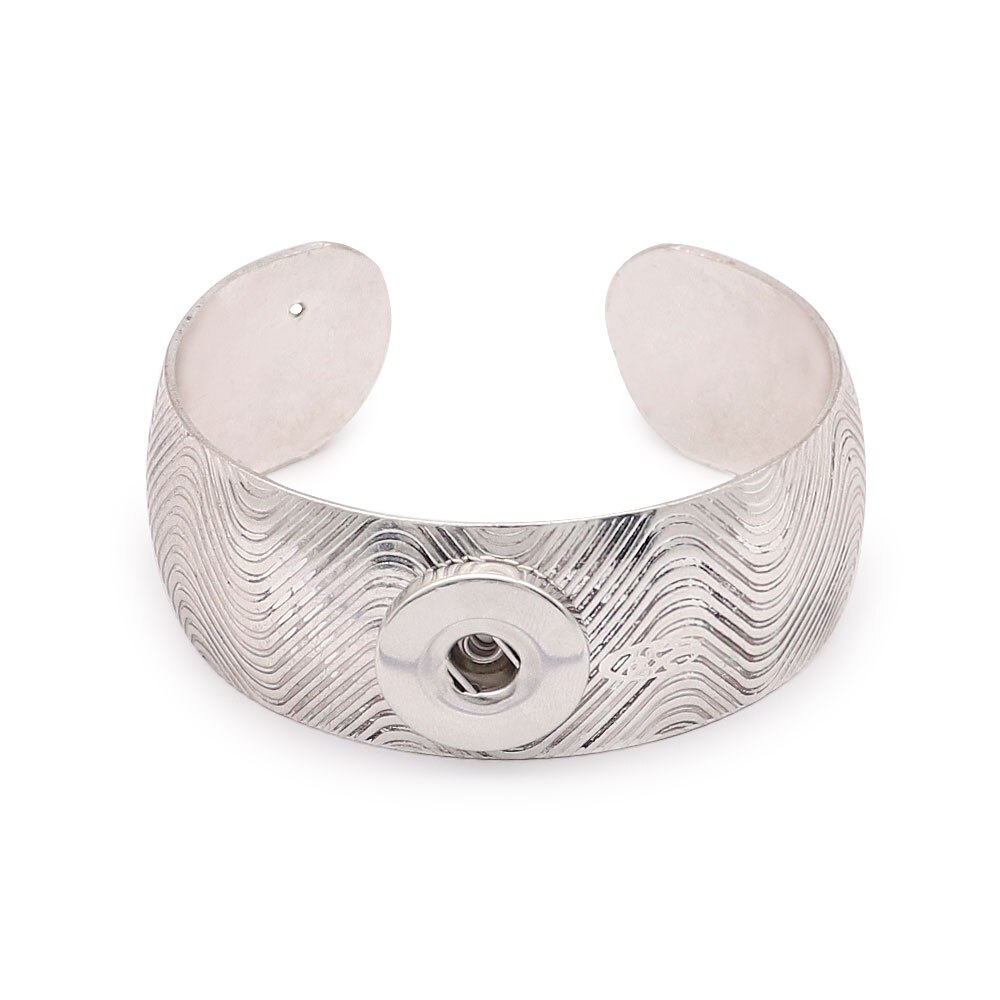 Metalen 18Mm Drukknoop Bangle TP6165: B