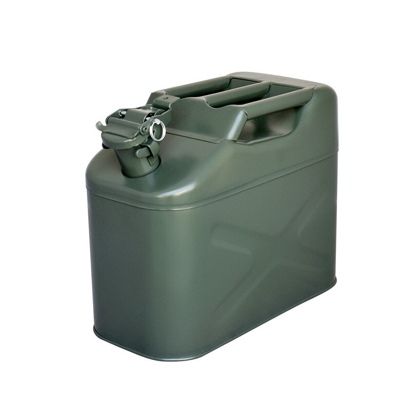 10L Metal Jerry Tank Stainless Steel Fuel Cans Petrol Cans Car Canister Holder With 3 Handles Aluminum Alloy Spout Storage Tank