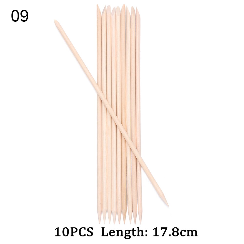 3 Sizes Orange Wood Sticks for Cuticle Pusher Cuticle Remove Tool forks for nails Manicures Tools 10/30/50/100Pcs/Set Whosale: 9