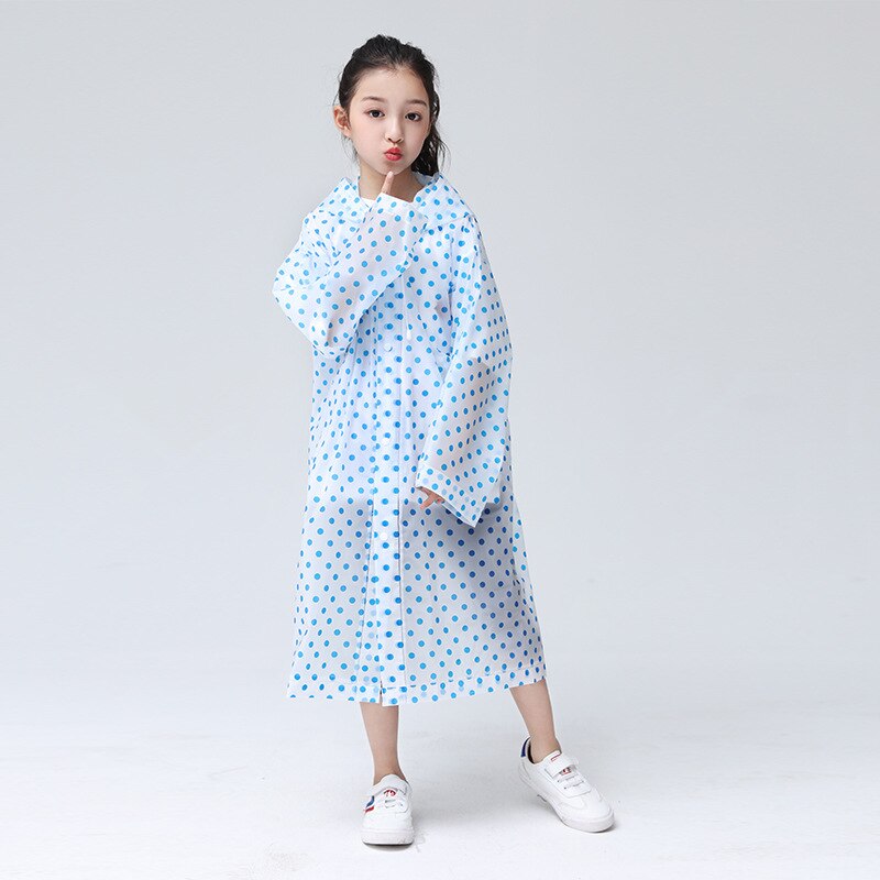 Impermeabile moda per bambini carino con cappuccio per bambini impermeabile addensato EVA Poncho impermeabile riutilizzabile per ragazzo ragazza giacca da pioggia tuta: Green