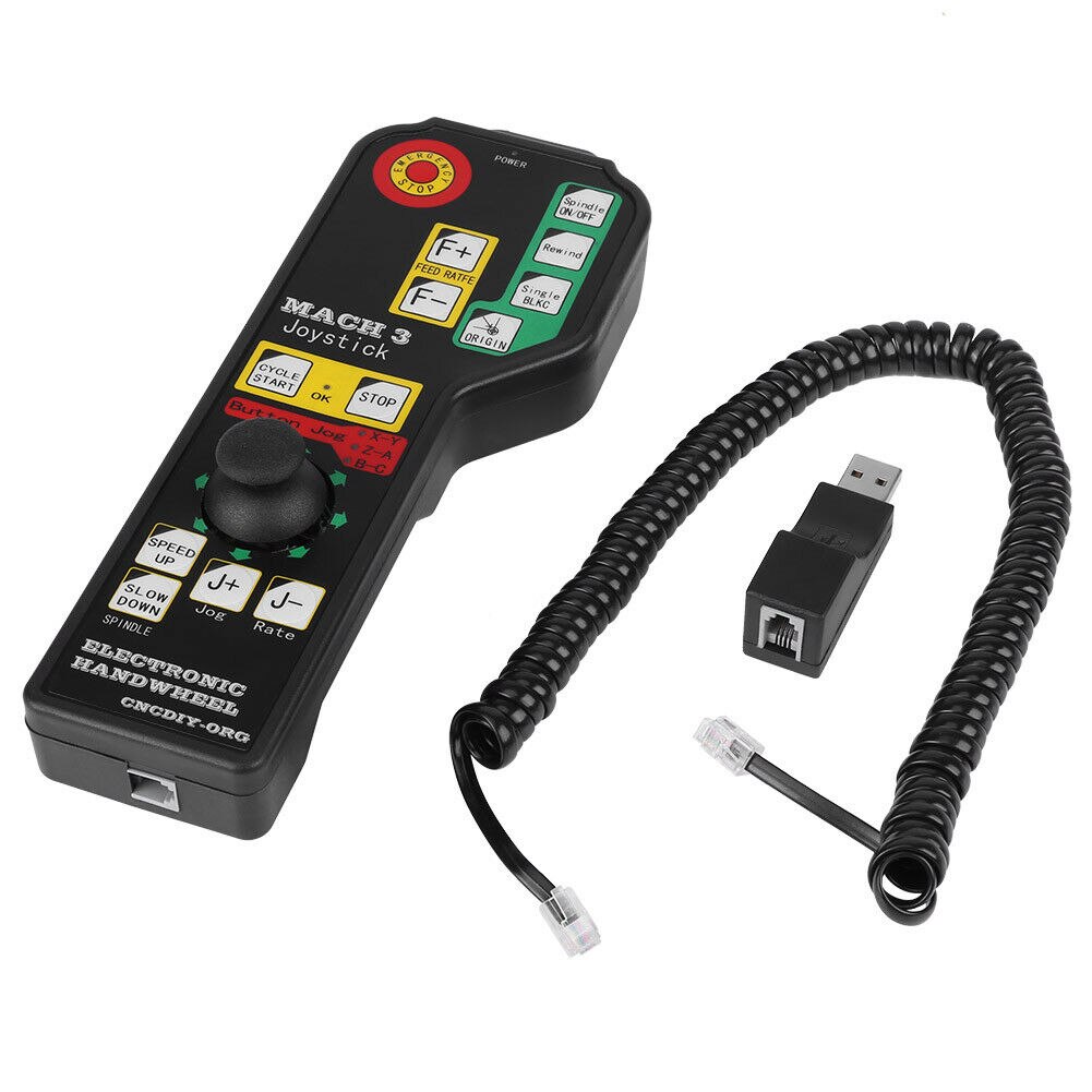 1pc 6-Axis USB CNC Handwheel Joystick Rocker Handheld Electronic Handwheel CNC Engraving Electronic Hand Wheel Tool
