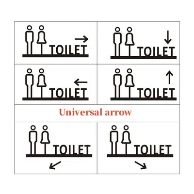 Segno creativo della porta del bagno della segnaletica del bagno degli uomini e delle donne di alta qualità segno della guida del bagno pubblico segno caldo richiesta
