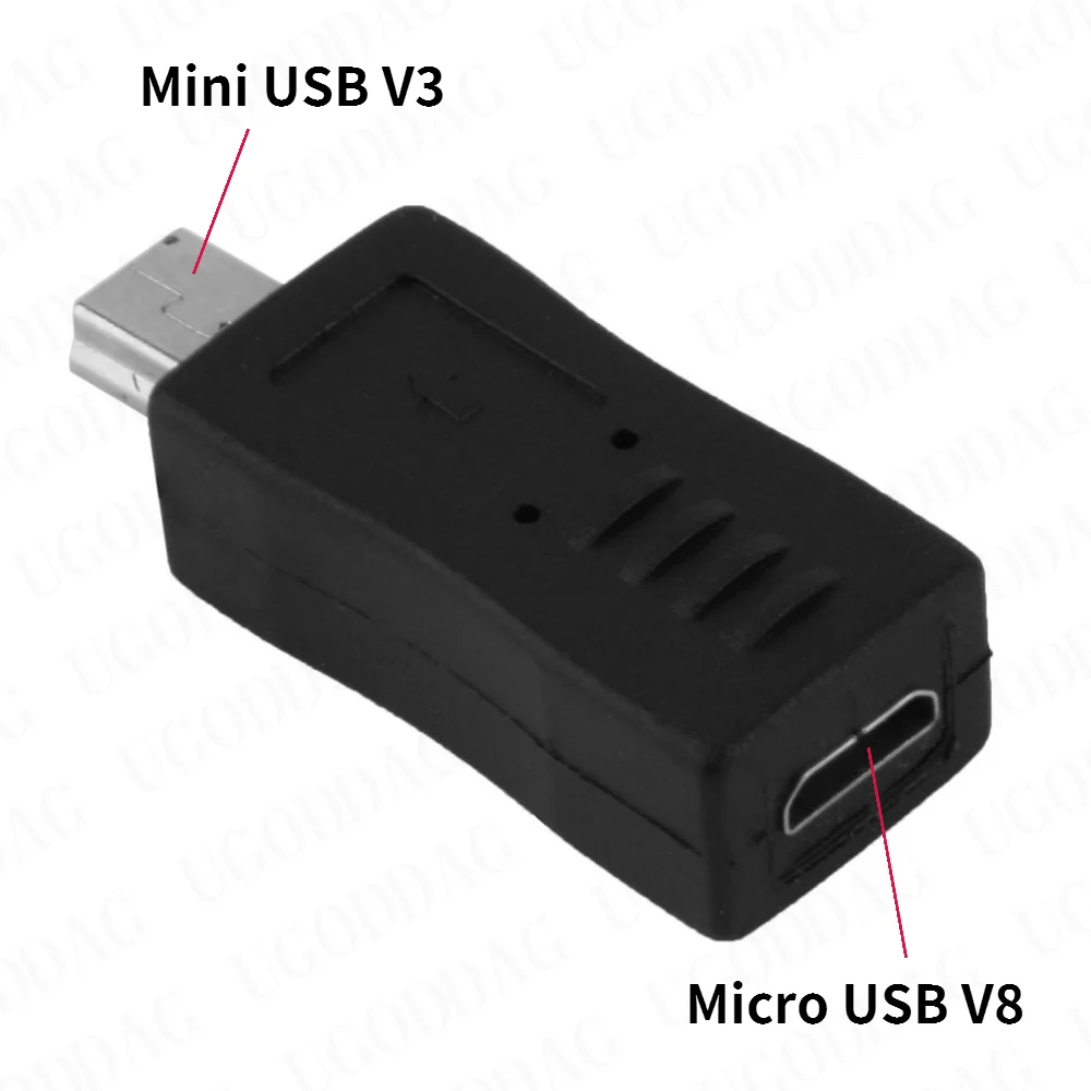 Micro USB Female to Mini USB Male Adapter Charger Converter MiniUSB V3 to MicroUSB V8 Adapter For Mobile Phone Android MP3: Orange