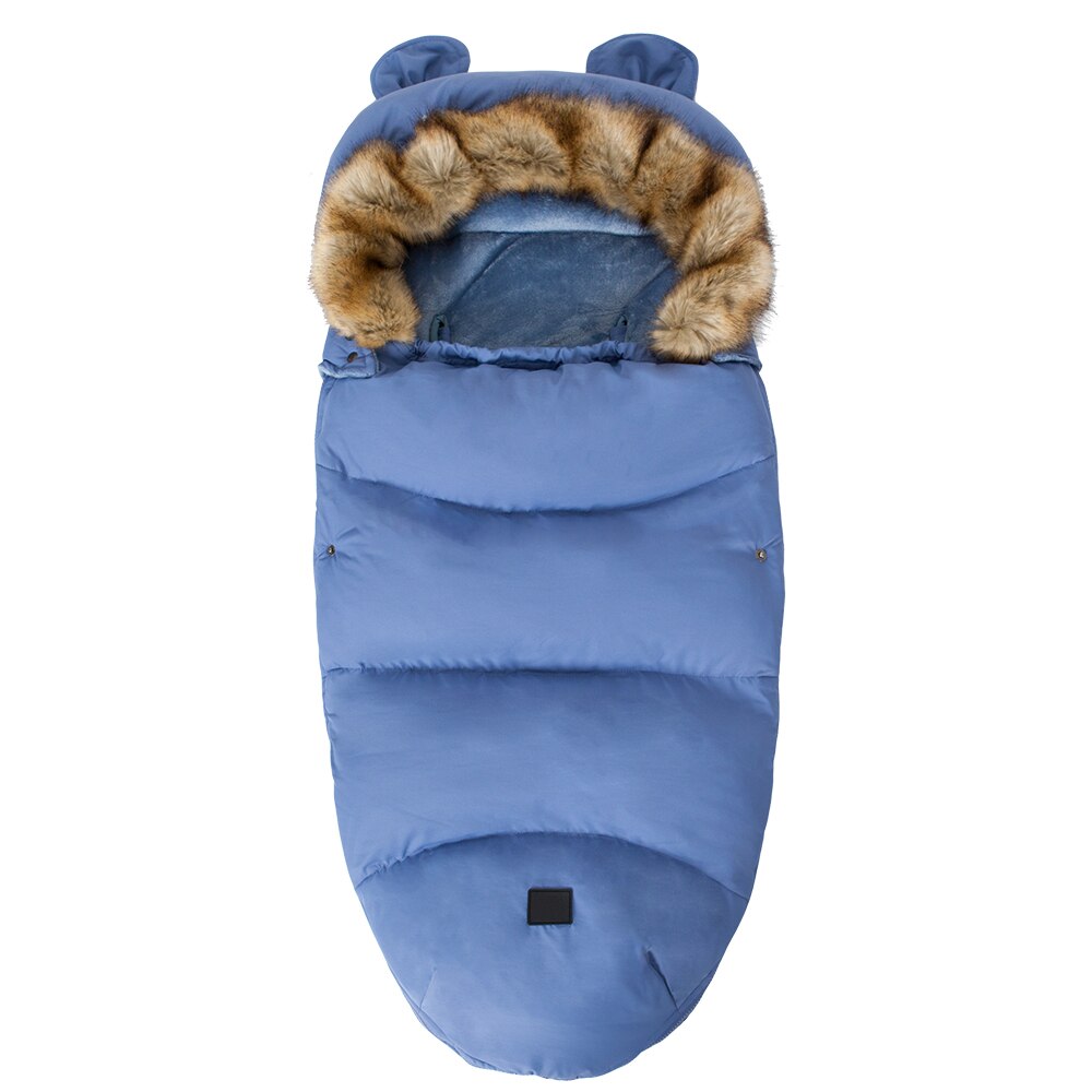 Envelop In Een Kinderwagen Baby Slaapzak Winter Sokken Slaap Zak Winddicht Warm Sleepsack Baby Voetenzak Voor Wandelwagen: Cyan