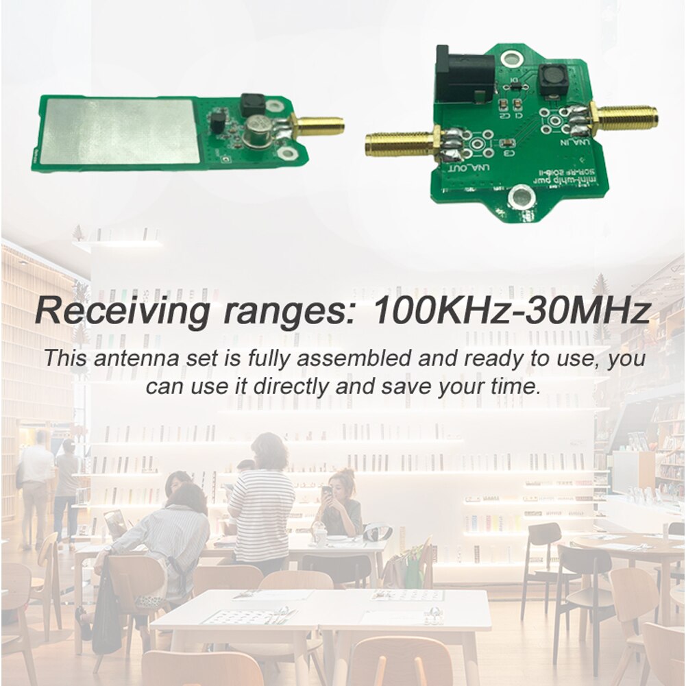 Mini-Whip 100KHz-30MHz MF HF VHF SDR MiniWhip Indoor Outdoor Shortwave Assembled Active Antenna Set Active Antenna Set