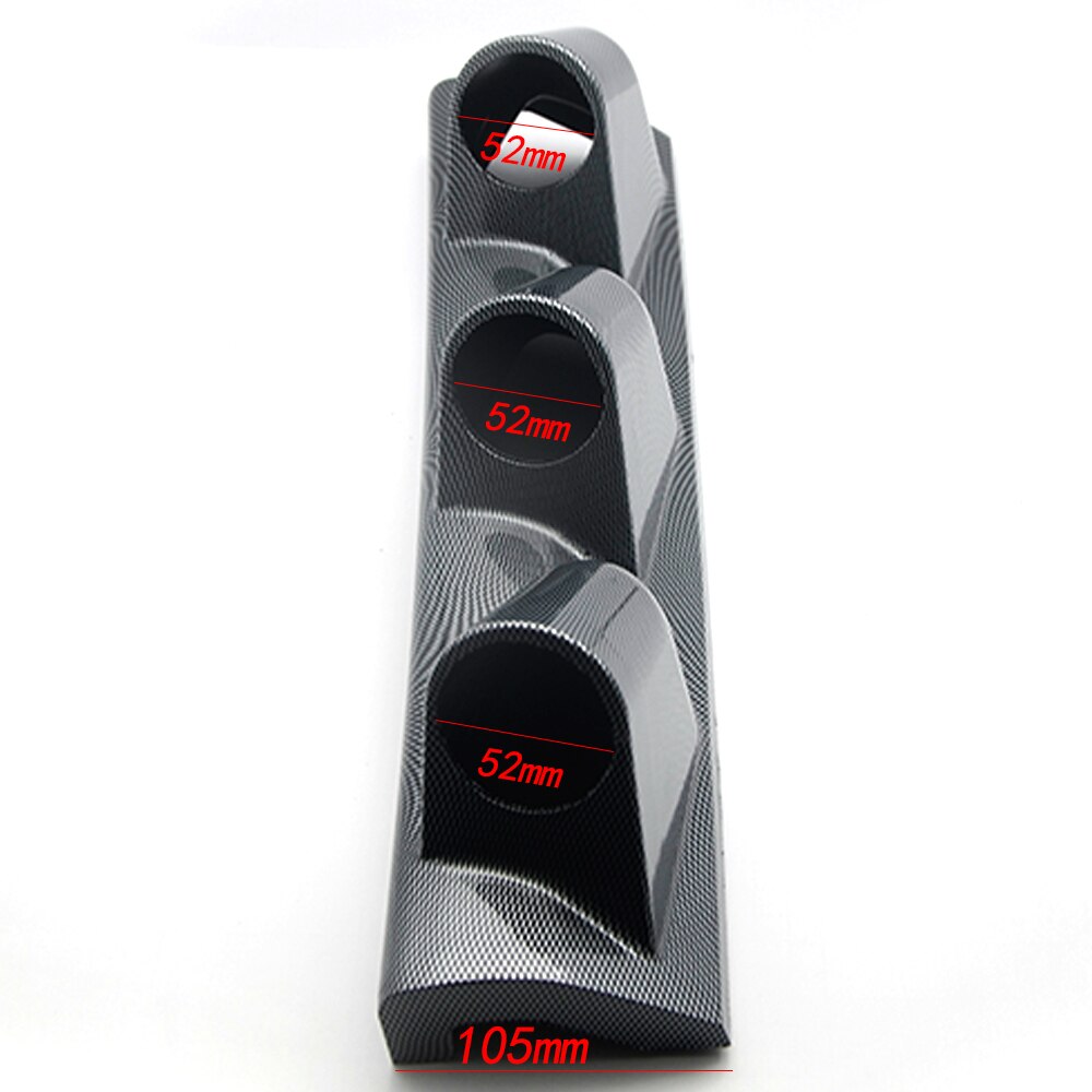 Dragon gauge carbon 2 " 52mm universak a-stolpe trippelhål instrumentbräda mätare pod mount hållare för högerstyrd