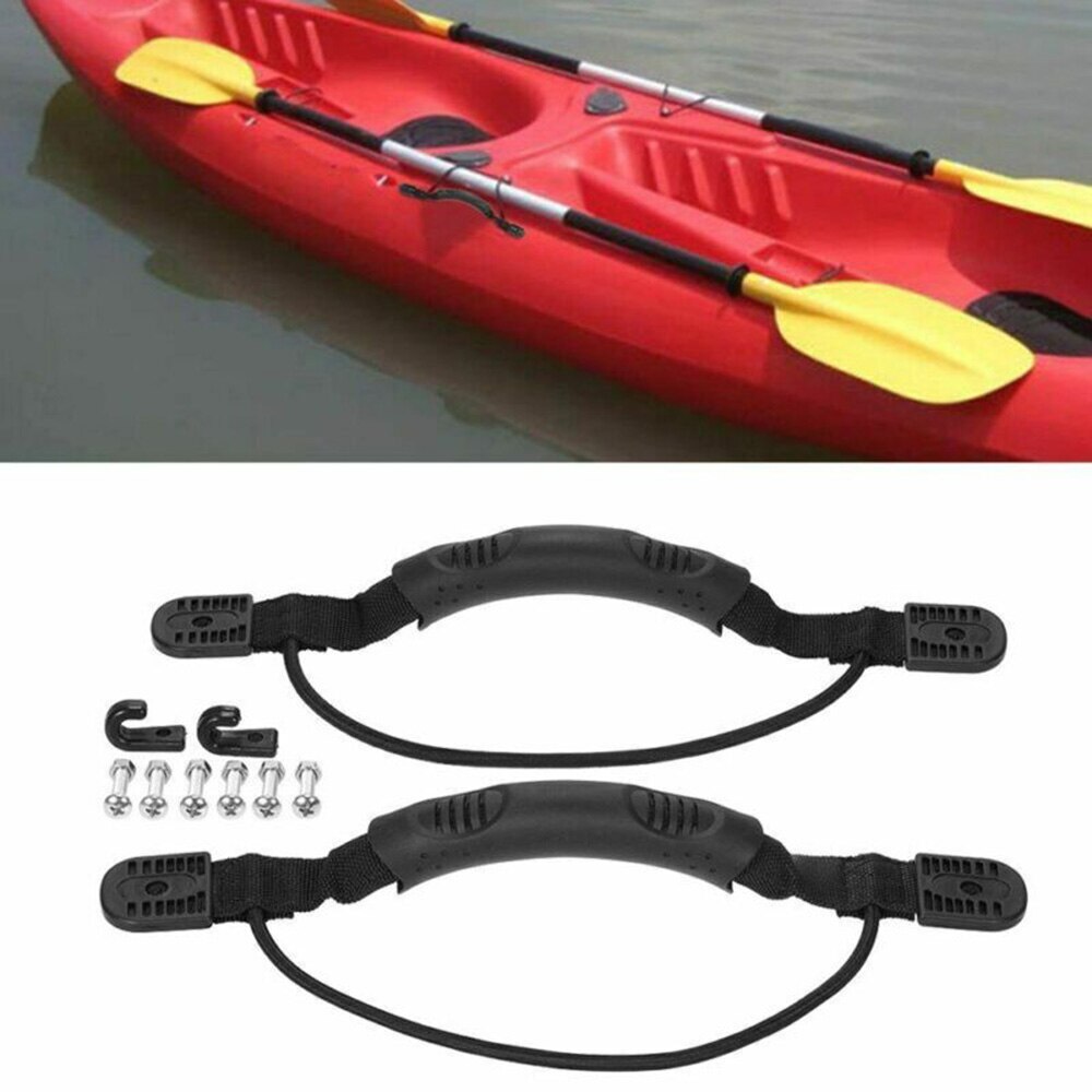 Sladd bärhandtag tillbehör 2 set kajak kanot sidofäste med bungee användbart