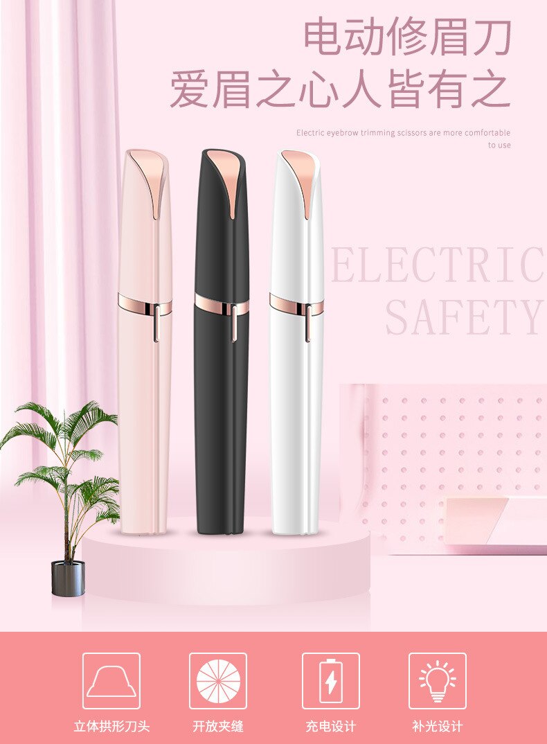 Xiao-minidepiladora eléctrica para cejas, máquina de afeitar portátil para eliminar el vello Facial, sin dolor, para mujeres