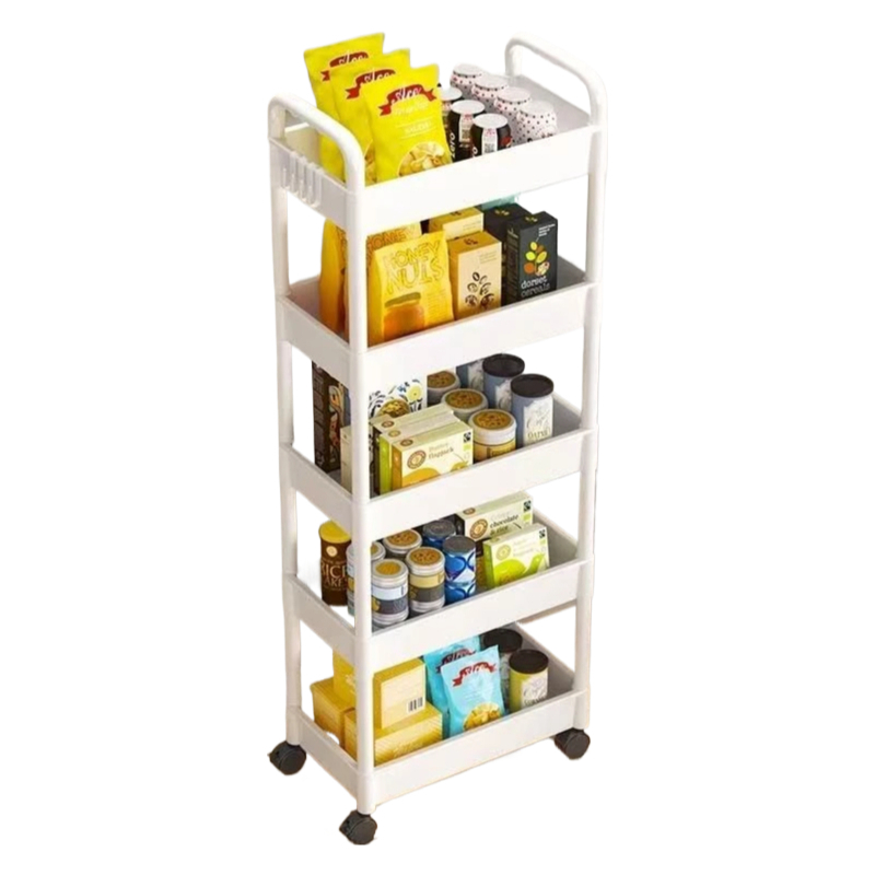 Mobiele opbergwagen Organisator Huishoudelijke snacks Planken Slaapkamer Meerlaagse opbergrekken Woonkamer Keukenwagen met wielen