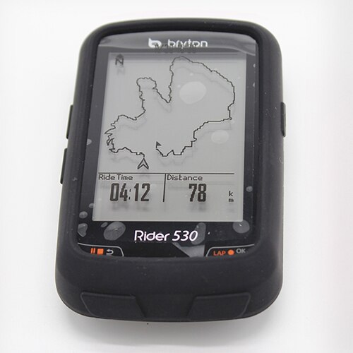 Funda protectora de goma de silicona para bicicleta, a prueba de golpes, para Bryton 530, Accesorios para ordenador GPS,: black