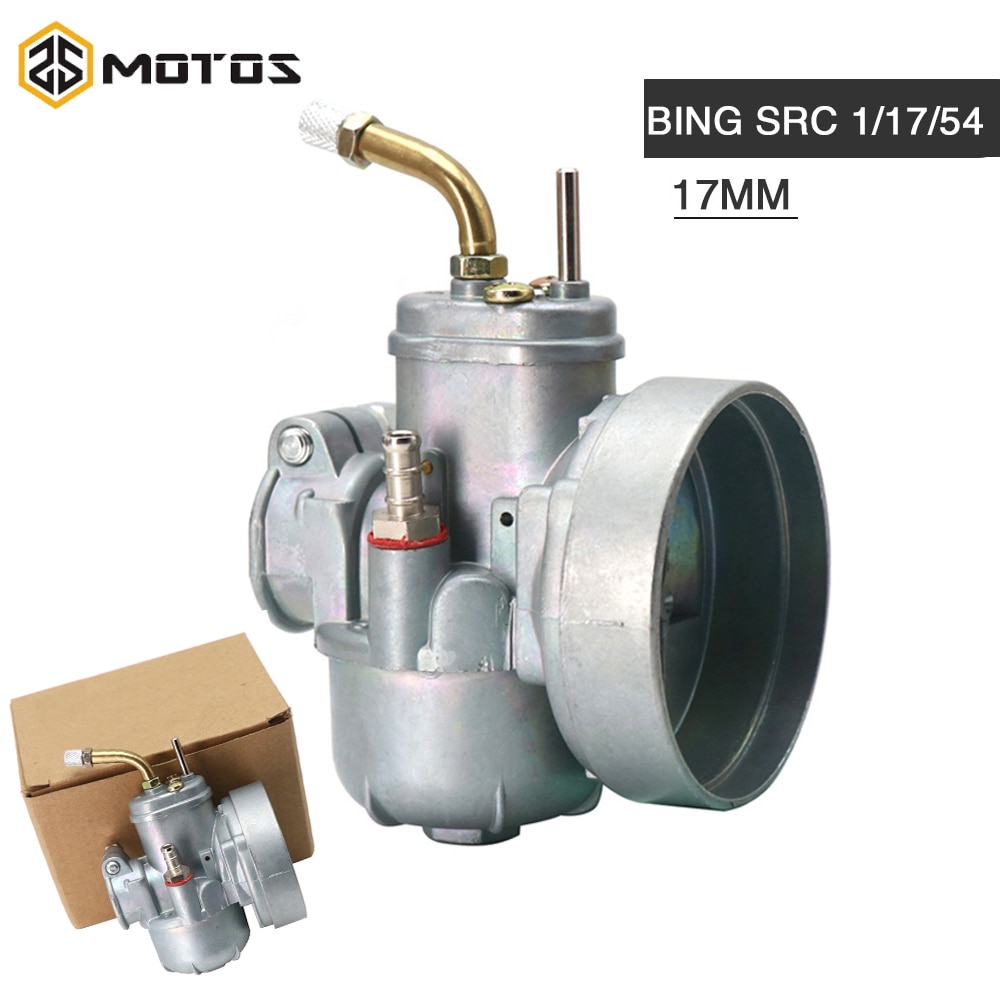 Zs motos til bing karburator 17mm bing knallert karburator til bing src 1/17/54 puch kreidler floret/lh/lf tunturi 50cc 60cc knallert