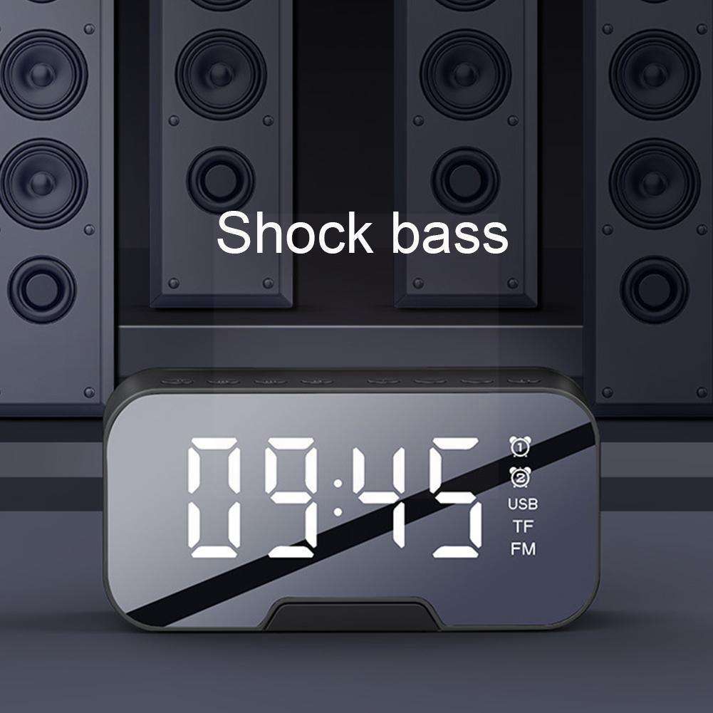 Standard Version G10 Mirror Clock Wireless Bluetooth Radio Adjustable Screen Brightness Clock Digital Led Alarm Clock Suppo Q1n6