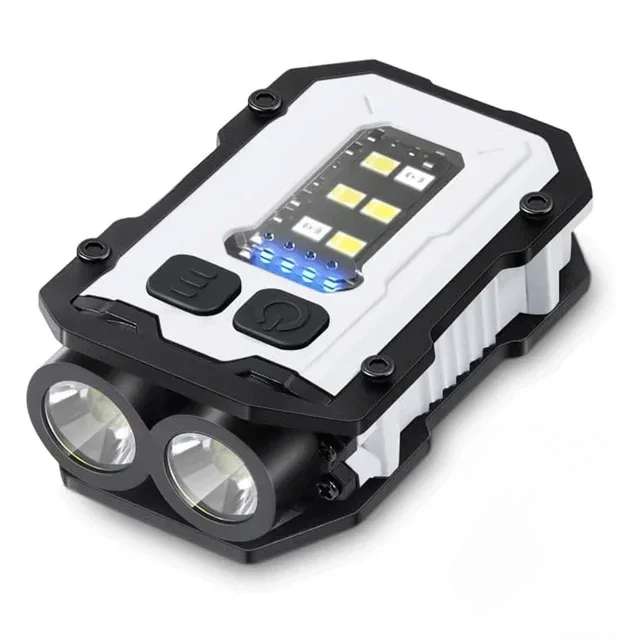 Mini linterna LED COB multifunción, fuente de luz Dual, linterna portátil superbrillante, lámpara de emergencia para Camping recargable tipo C: YELLOW