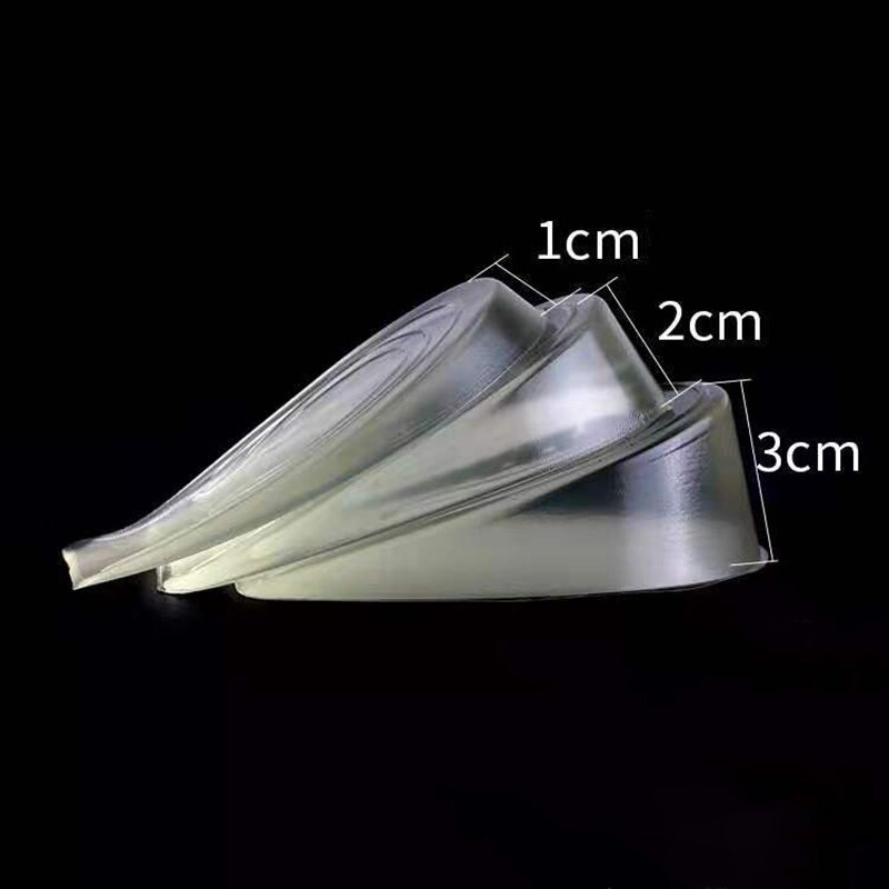 Silicone Gel Height Increase Insole Heel Lifting Inserts Shoe Foot Care Protector Elastic Cushion Arch Support Insert for Unisex