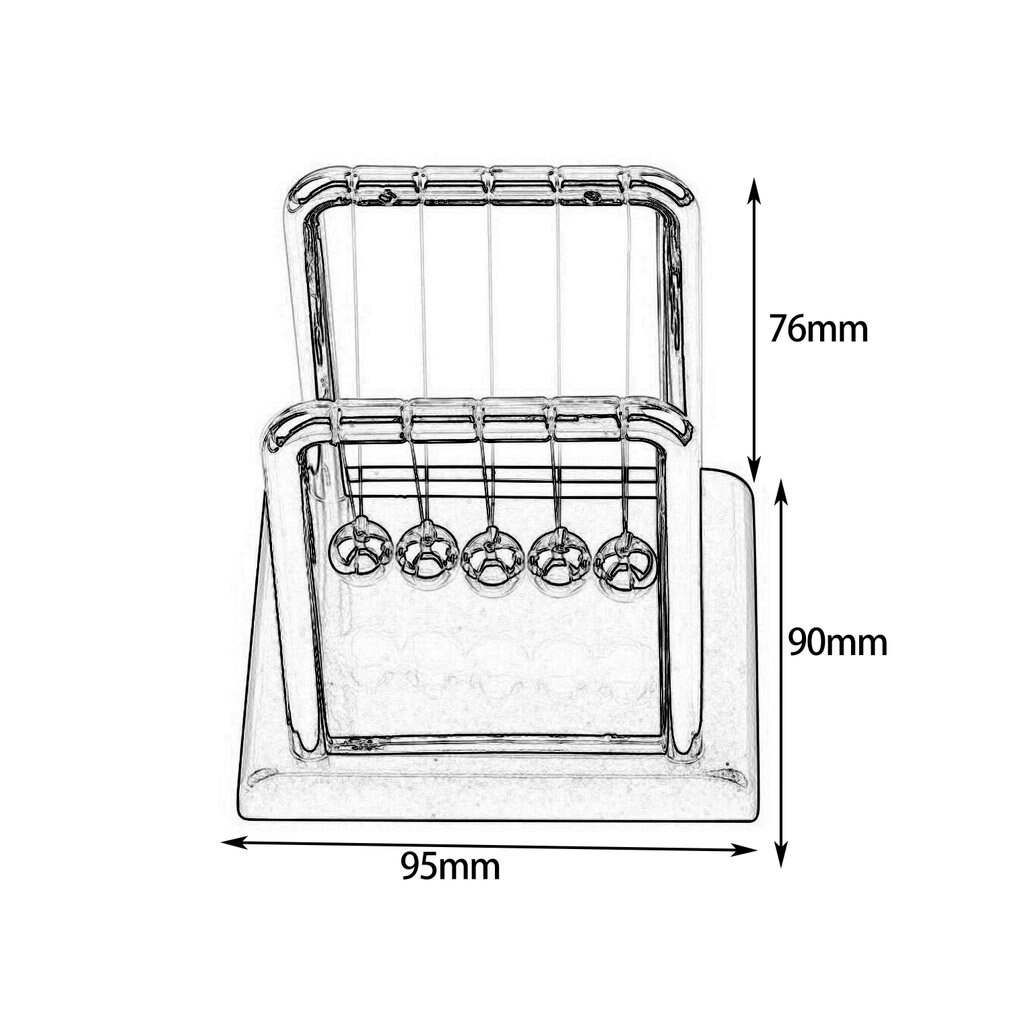 1Pc Vroeg Fun Ontwikkeling Educatief Bureau Speelgoed Newtons Cradle Steel Balance Ball Natuurkunde Science Pendulum Kerstcadeaus