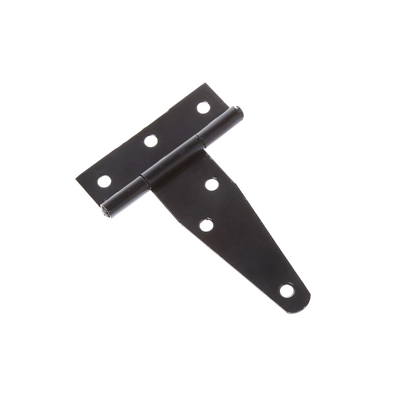 Black Paint T Shape Triangle Hinge Cabinet Shed Wooden Door Gate Hinges Hardware