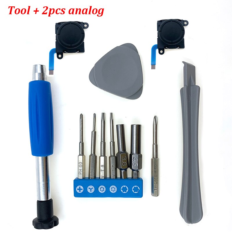 3D Joystick For Nintend Switch Left Right Analog Sticks Replacement For NS Joy Con Joy Stick Controller Accessories: Tool kit 2 analog