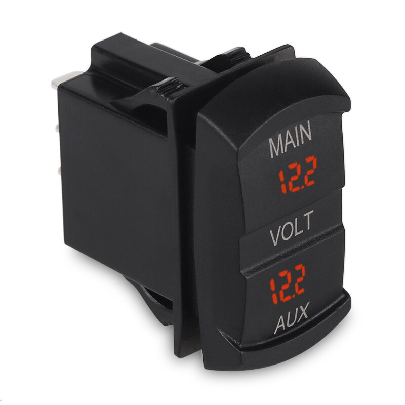 Universele 12 V-24 V Auto Truck Digitale Display Dubbele Voltmeter Voltage Meter Rode Led Voltmeter Dc 12 v-24 V Auto Motorfiets: Default Title