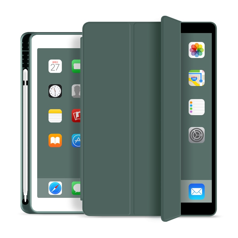 Etui do ipada Air 3 10.5 smart cover z pojemnik na ołówki dla ipad powietrza 10.5 Slim składany statyw silikonowe etui do ipada Air 3 2019