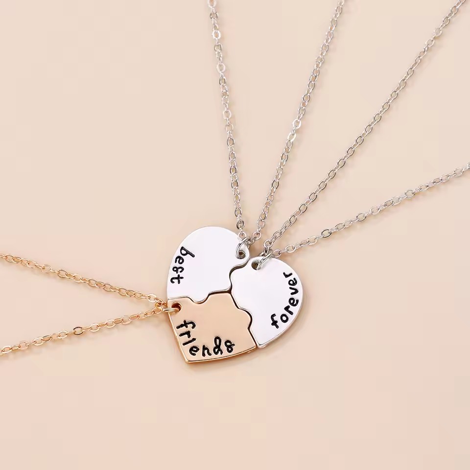 2/3 Uds. Collares de amistad para mujeres y niñas Kawaii mejores amigos mamá hija colgante cadena BFF accesorios de joyería 2025: Cobalto violeta