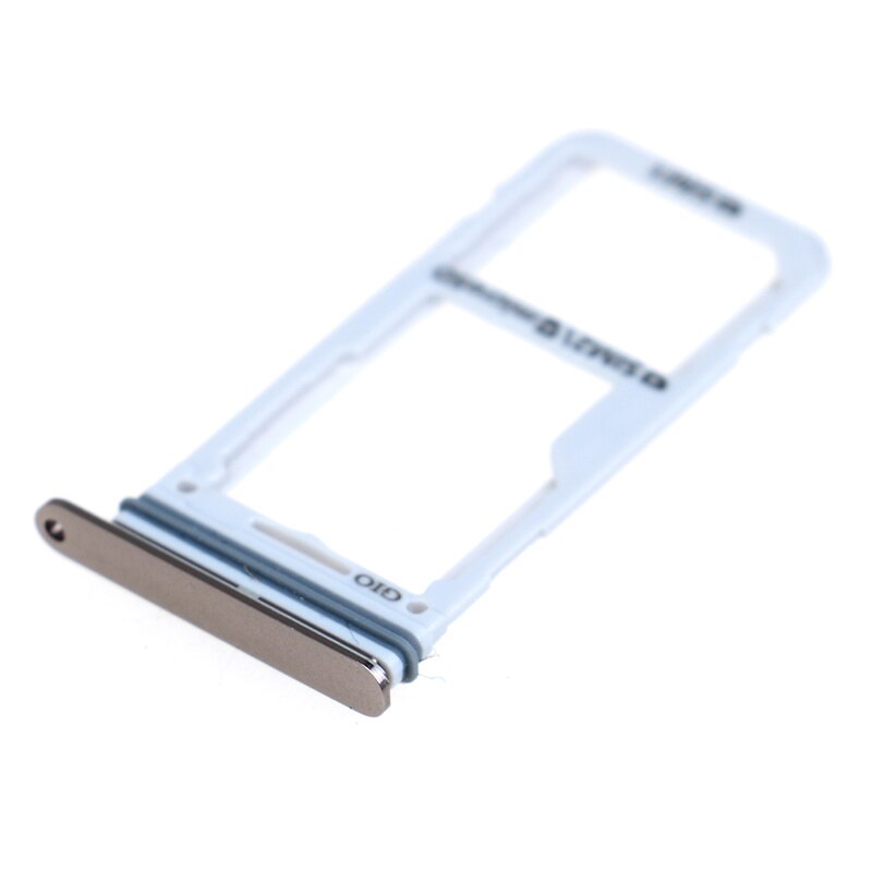 1 Unidad de Soporte de tarjeta Sim Dual bandeja de ranura para Galaxy S8 S8 + ranura para tarjeta SIM Adaptador de soporte de bandeja de tarjeta SD: Oro