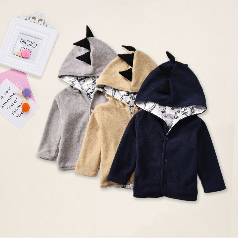 1-5 Years Baby Boys Coats Spring Autumn Clothing Toddler Kids Baby Boy Dinosaur Hooded Coat Jacket Boys Hoodies Outwear Clothes