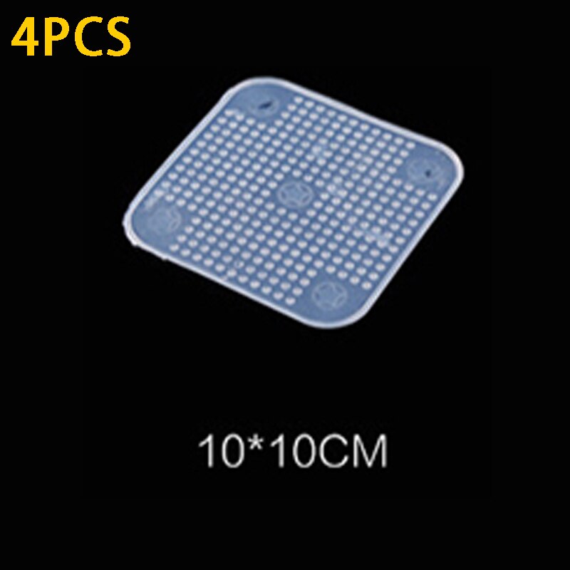 De silicona tazón cubre reutilizable papel para guardar alimentos frescos tapa sellada Stretch Film transparente bol de vacío de plástico accesorios de cocina: S 4PCS