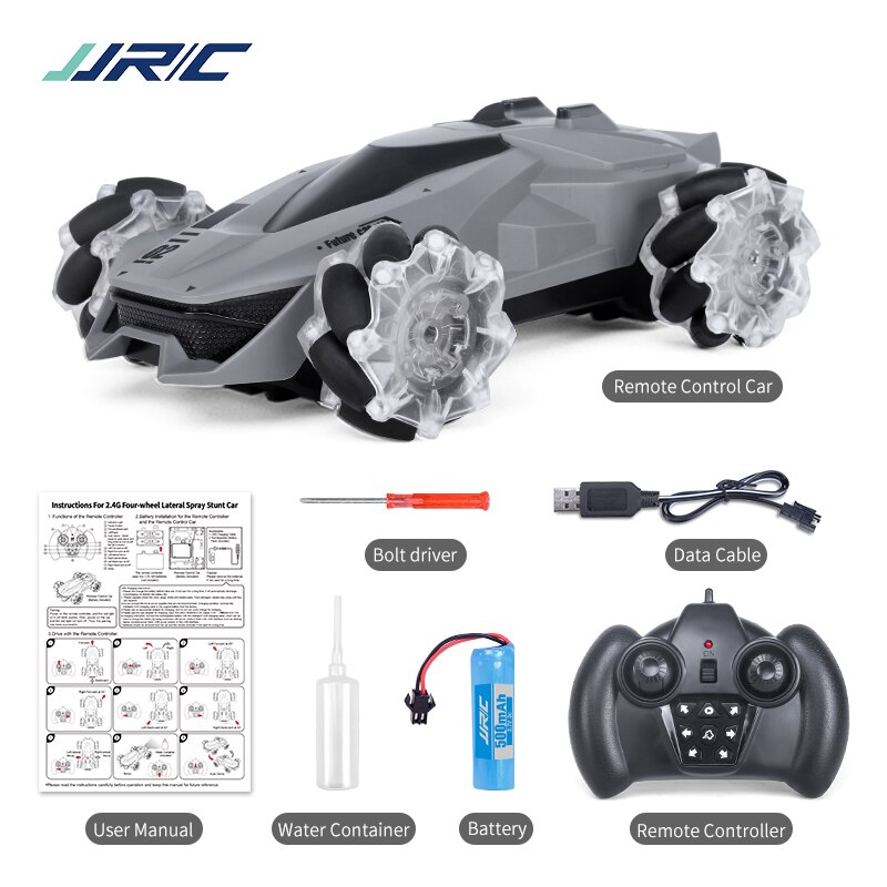 Jjrc Q92 1:24 2.4G 4WD 360 Graden Flip Simulatie Spray Night Glare Effect Tire Dynamisch Geluid Effect Rc Stunt auto Modellen Speelgoed: 1 Battery