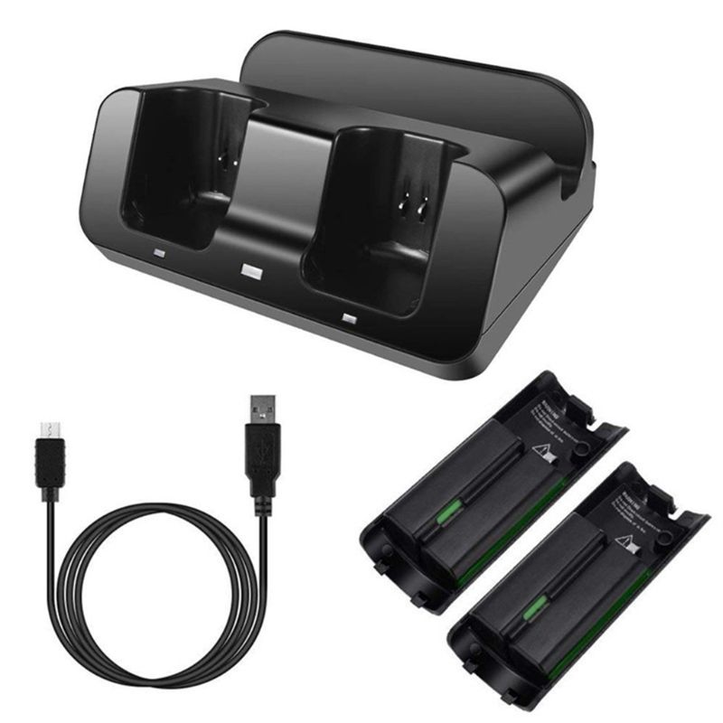 Smart Charging Station Dock Stand Charger for Wii U Gamepad Remote Controller: BK