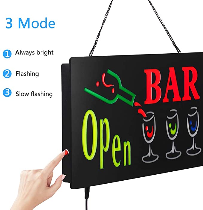 Led Bar Offene Zeichen Harz Neon Elektrische Anz Grandado