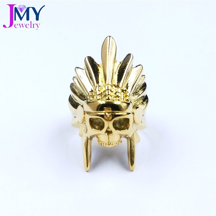 Hoge vintage retro heren roestvrij staal amerikaanse india persoon stijl ringen stempel indianen symbool patroon ringen voor mannen