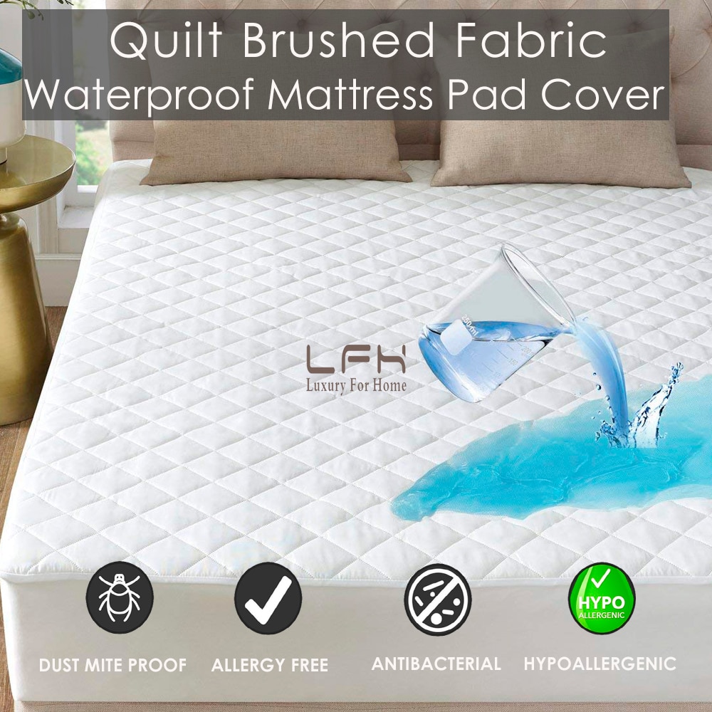 Hypoallergeen Gewatteerde Bed Matras Waterdicht Matrashoes Zachte Matras Topper Wasbare Matras Protector Matelas