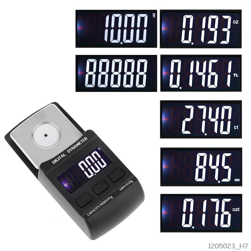 Audio Turntable LP Stylus Tracking Force Gauge Scale 100g/0.01g Multifunction Digital Dynamometer Scales for Jewelry