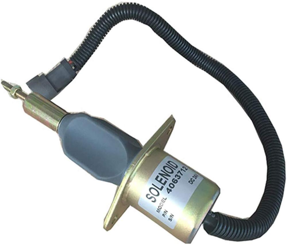 Diesel Engine Stop Solenoid 4063712 Engine 24V Fuel Shutdown Solenoidfor SA-5030-24: Default Title