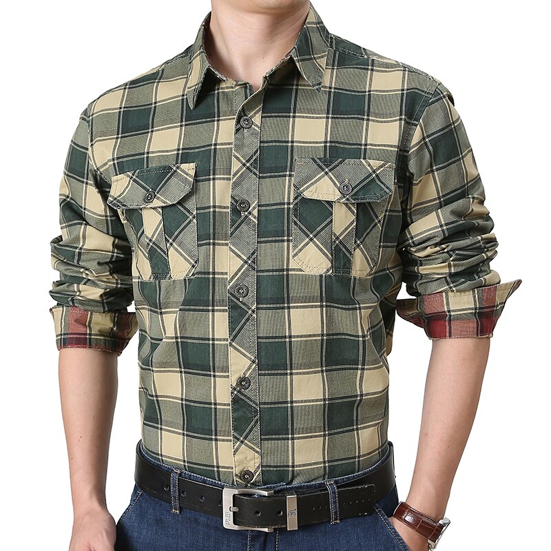 2021 camicia a quadri da uomo in flanella autunnale primavera camicie Casual calde da uomo a maniche lunghe camicia a quadri da uomo in cotone britannico