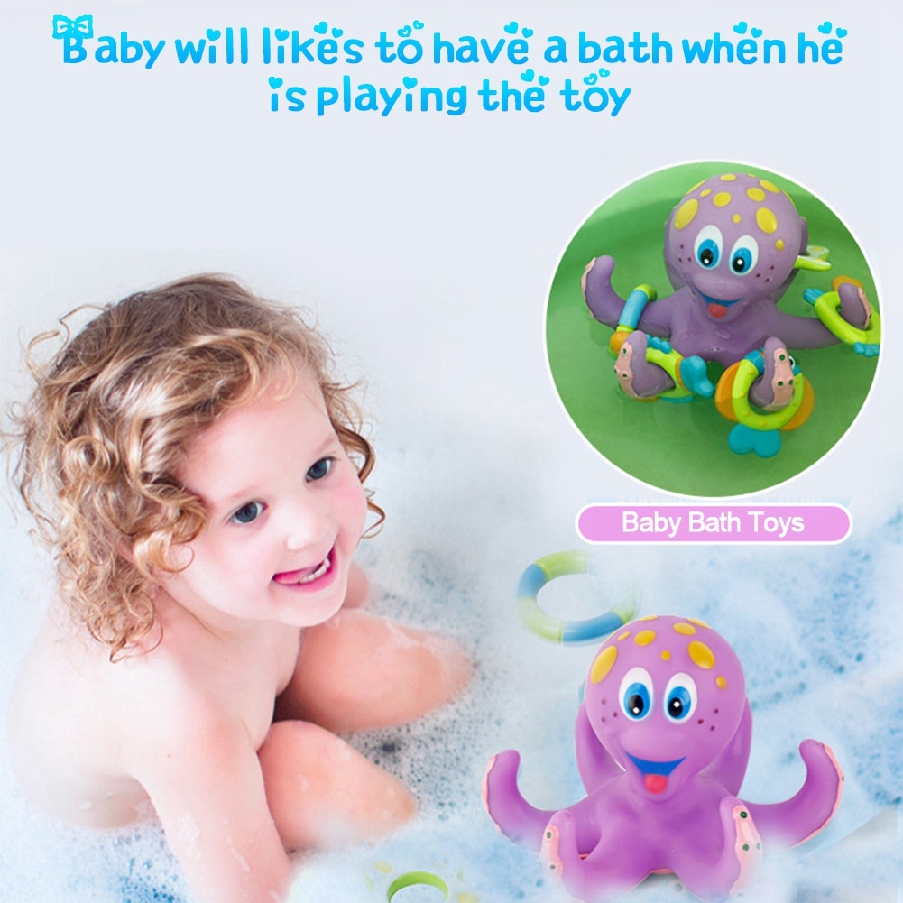 Baby badspeelgoed garnalen vis krab cirkel octopus cirkel speelgoed kinderen badkamer douches water speelgoed bad verjaardag strand speelgoed
