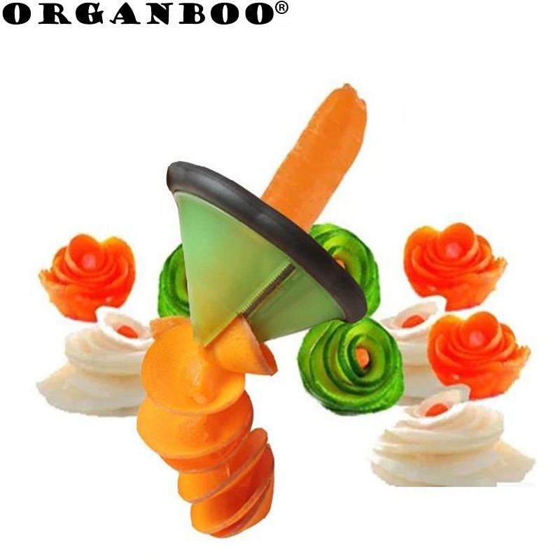 ORGANBOO 1 st Creatieve aardappel wortel spiraal cutter trechter vorm groente fruit cut bloem carving tool keuken gadgets