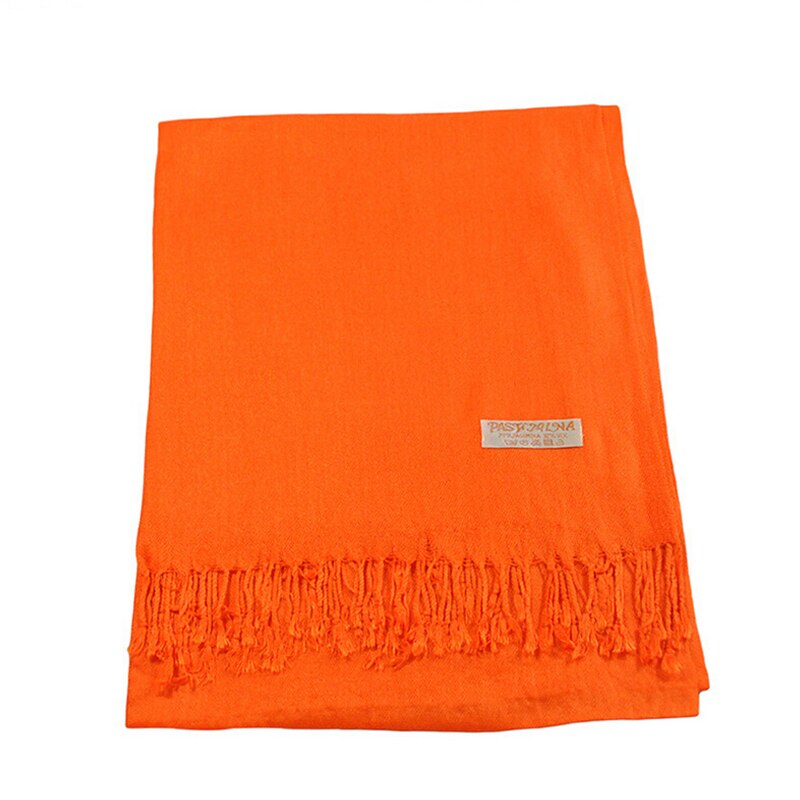 Kvinder vinter tørklæde tyk varm pashmina indpakning store lange sjal efterligning kashmir dame solide kvaster tørklæder 3083