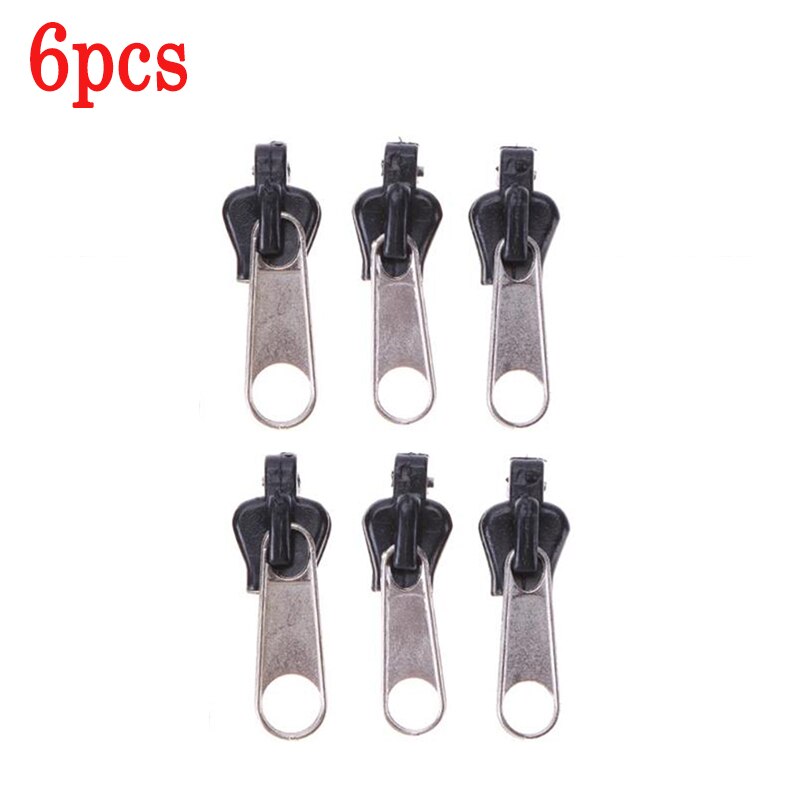 12/6Pcs Universal Instant Fix Zipper Repair Kit Replacement Zip Slider Teeth Rescue Zippers Sewing Clothes: 6PCS1