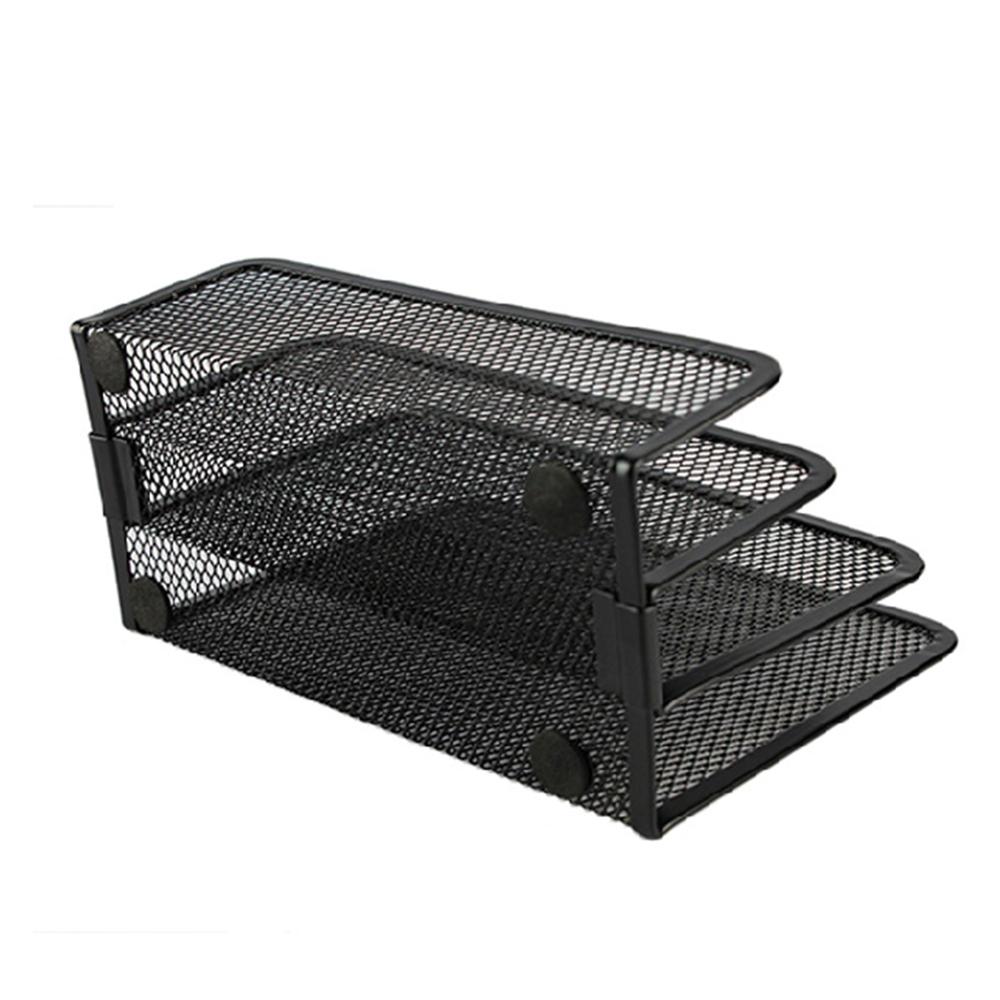 Schwarz Metall Gittergewebe Schreibtisch Organizer Schreibtisch knapp Sorter Post Fach Datei Sekretariat Heimat Buchstützen Buch Halfter 17,5*8,2 cm droppshipping