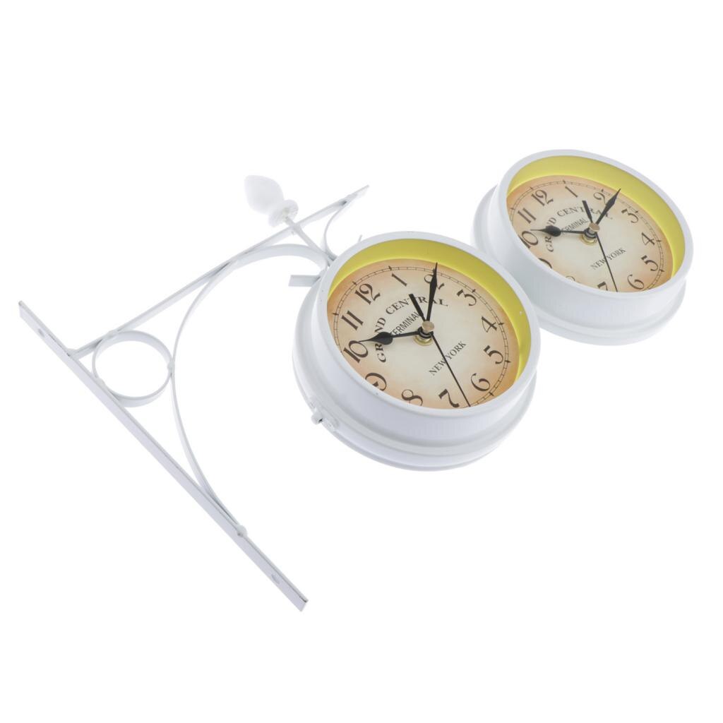 draussen HALTERUNG GARTEN Bahnhof WANDUHR DOPPELSEITIGE UHR