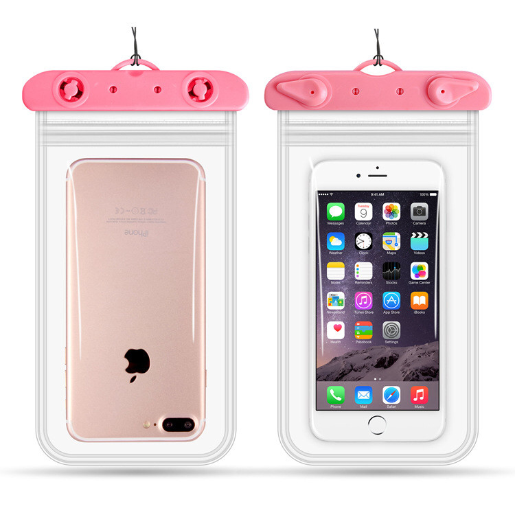 Bolsa de teléfono impermeable para natación, funda para teléfono de menos de 6,2 pulgadas, 11x22cm: RED