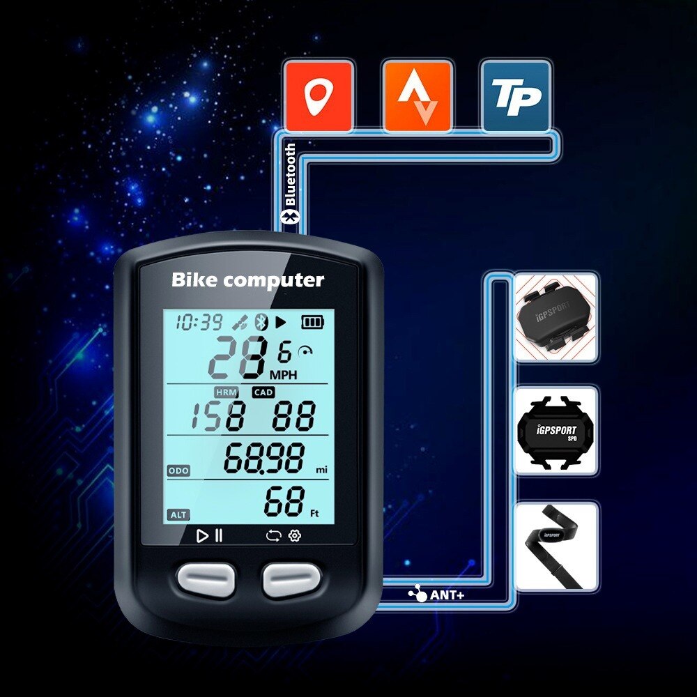 IGPS iGS10S iGS 10S GPS ANT+ Odometer Cycling Bike Computer C1 Speed Cadencer Sensors Cycl Speedomet Riding Cycling Speedometer