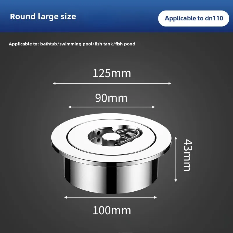 Fishbowl Drain Swimming Pool Drain Floor Drain Cover Shower Waste Drainer Against Hair Style Bath Stopper Bathroom Accessories