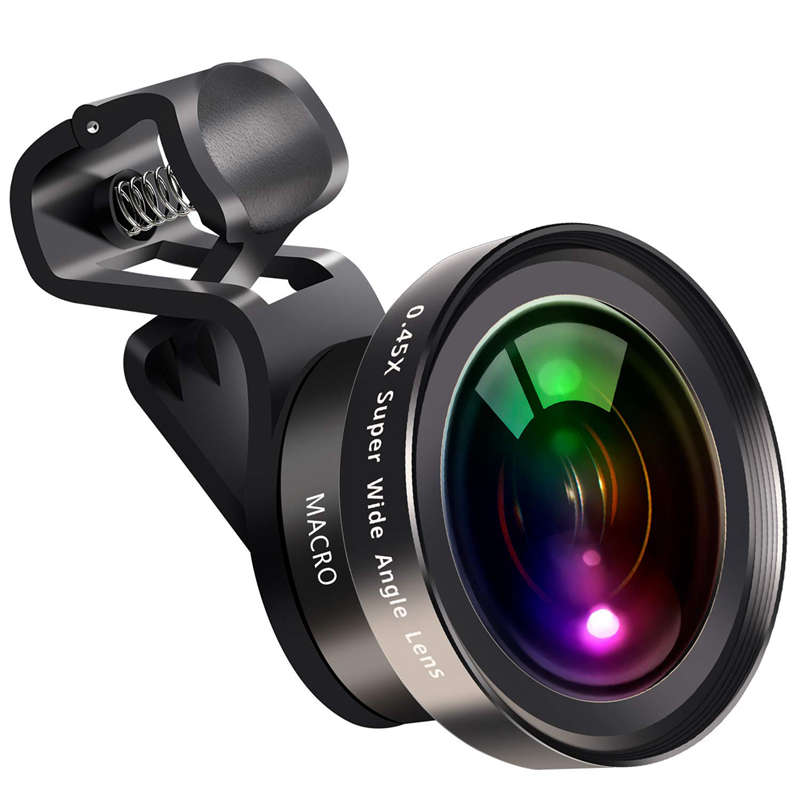 Groot Diafragma Hd Telefoon Lens, 52Uv 0.45X Groothoek & 15X Macro Lens, 2 In 1 Clip-On Mobiele Telefoon Camera Lens Voor Iphone, Samsun