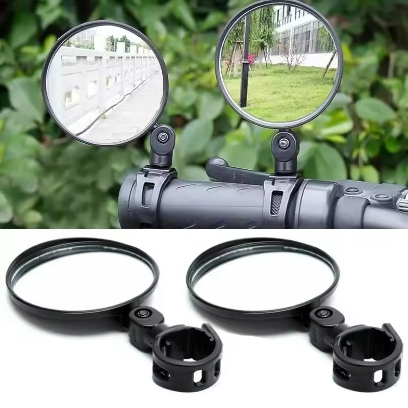 Fiets Ronde Extra Spiegels 360 Graden Verstelbare Groothoek Achteruitkijkspiegel Stuur Mount Bike Bolle Spiegel S/L