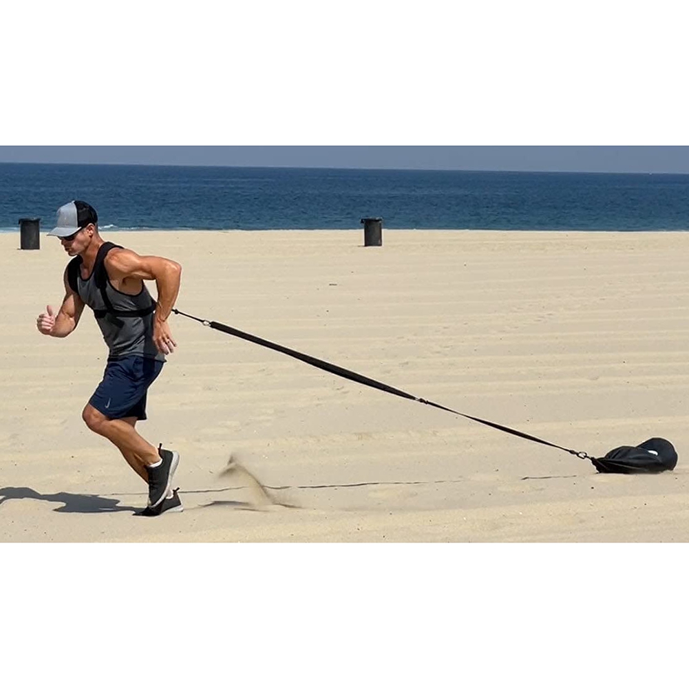 Resistance Training System-Weight Sled, Weight Bladder (Water/Sand) Harness,Handles-Most Efficient Workout